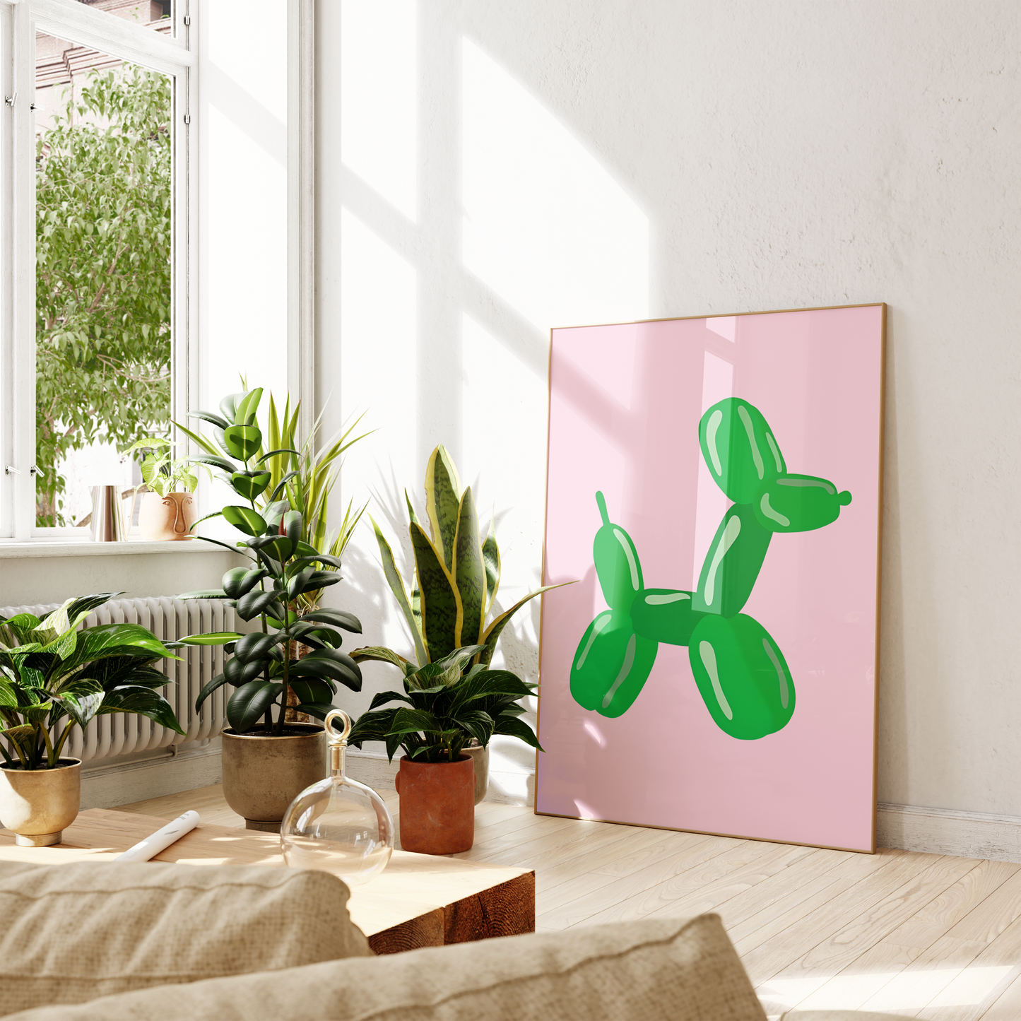 Green Dog Balloon