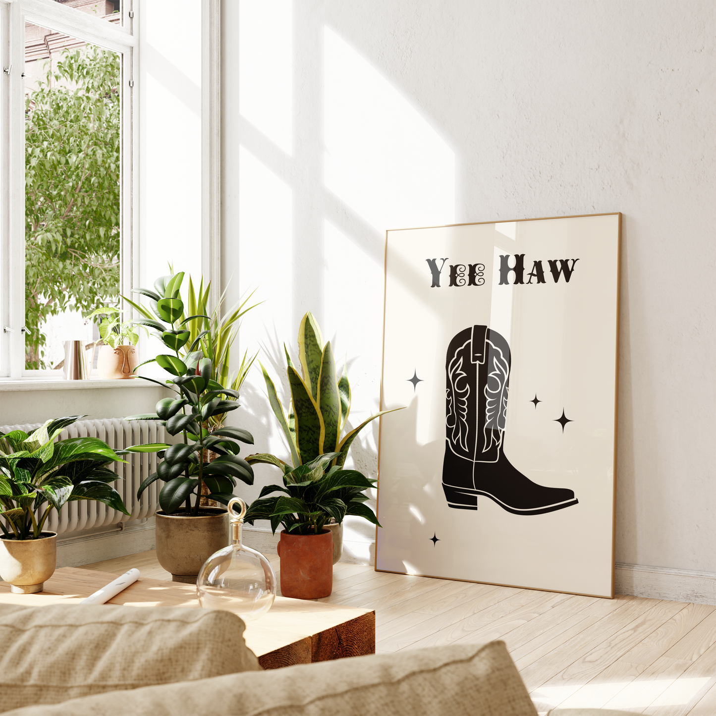 Yee Haw Black Boot