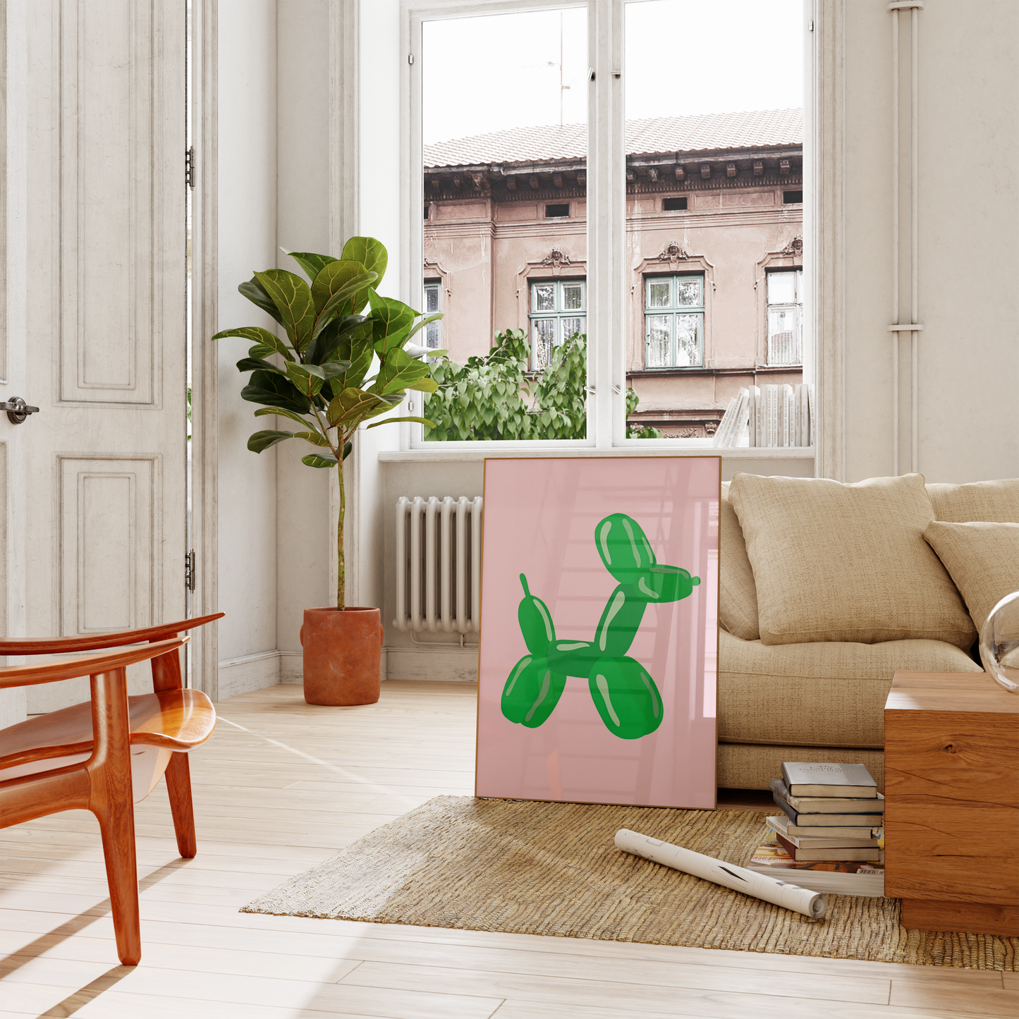 Green Dog Balloon