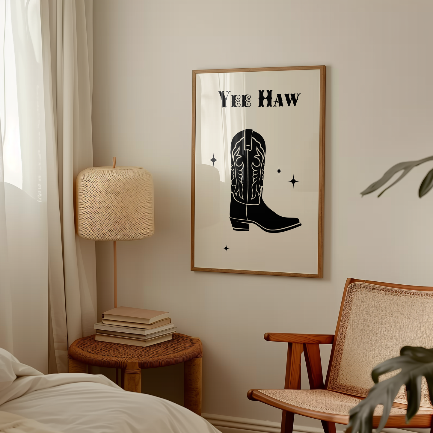 Yee Haw Black Boot