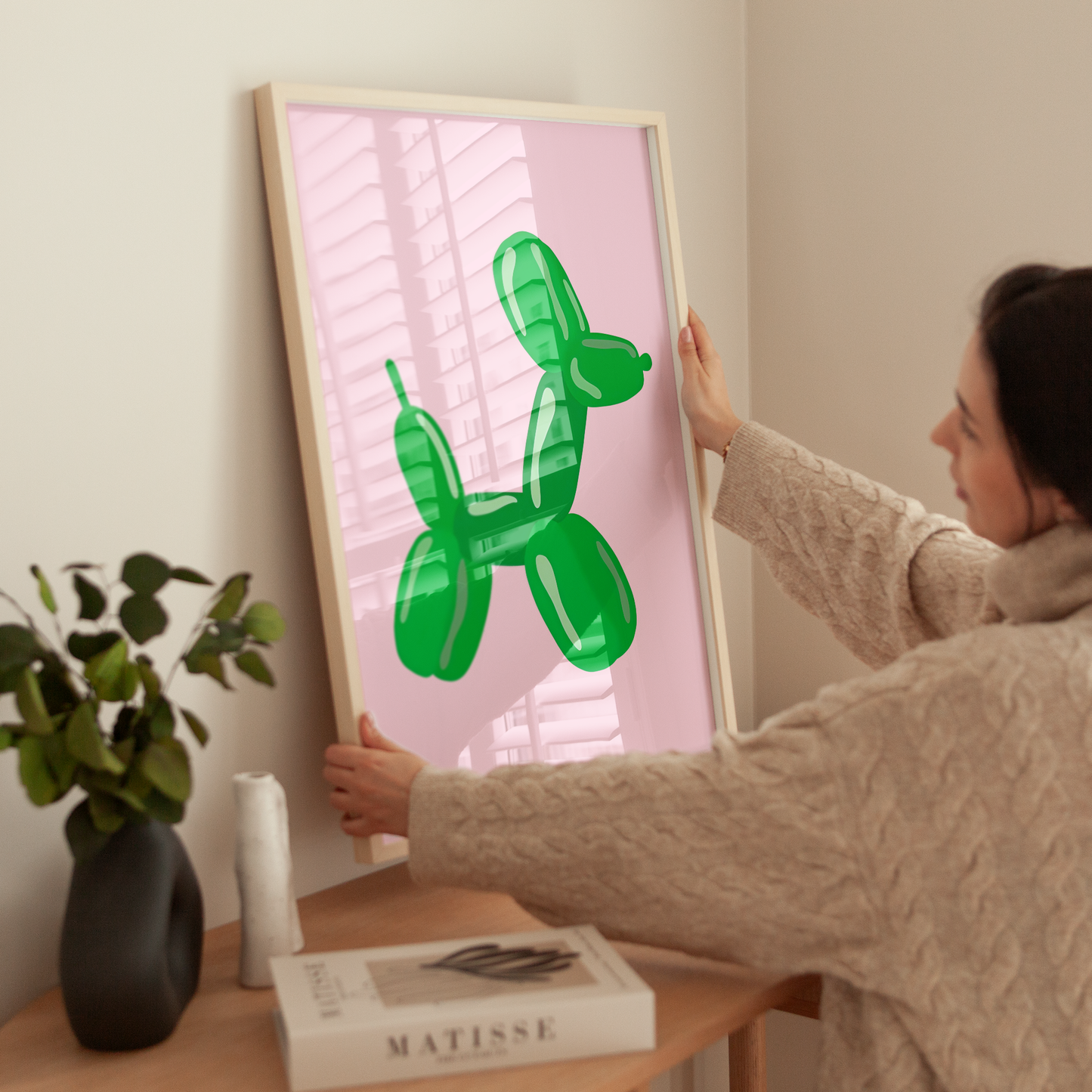 Green Dog Balloon