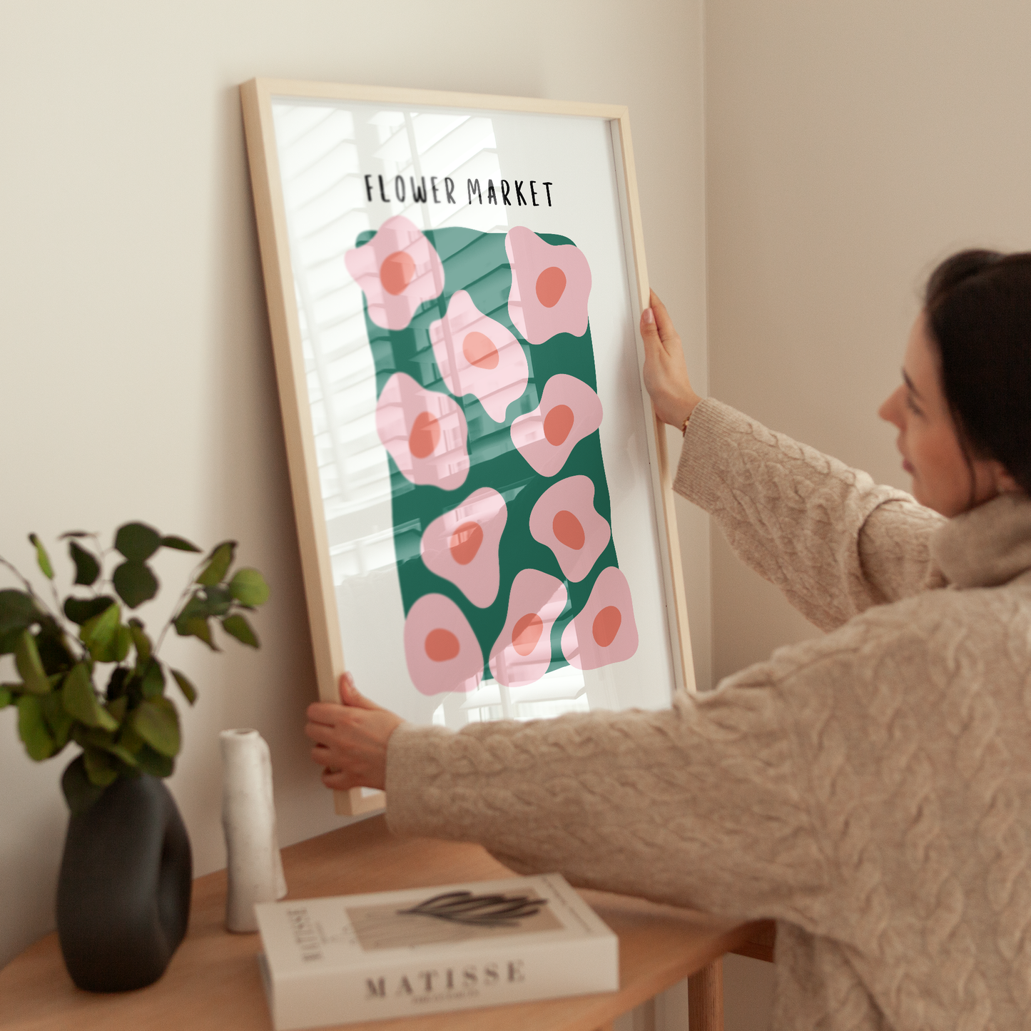 Flower Market - Green & Pink