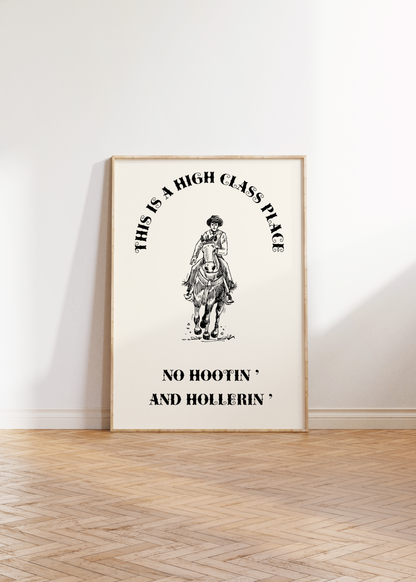 No Hootin' And Hollerin'