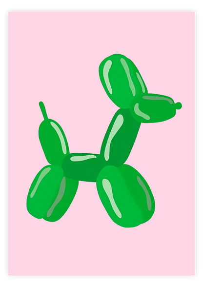 Green Dog Balloon