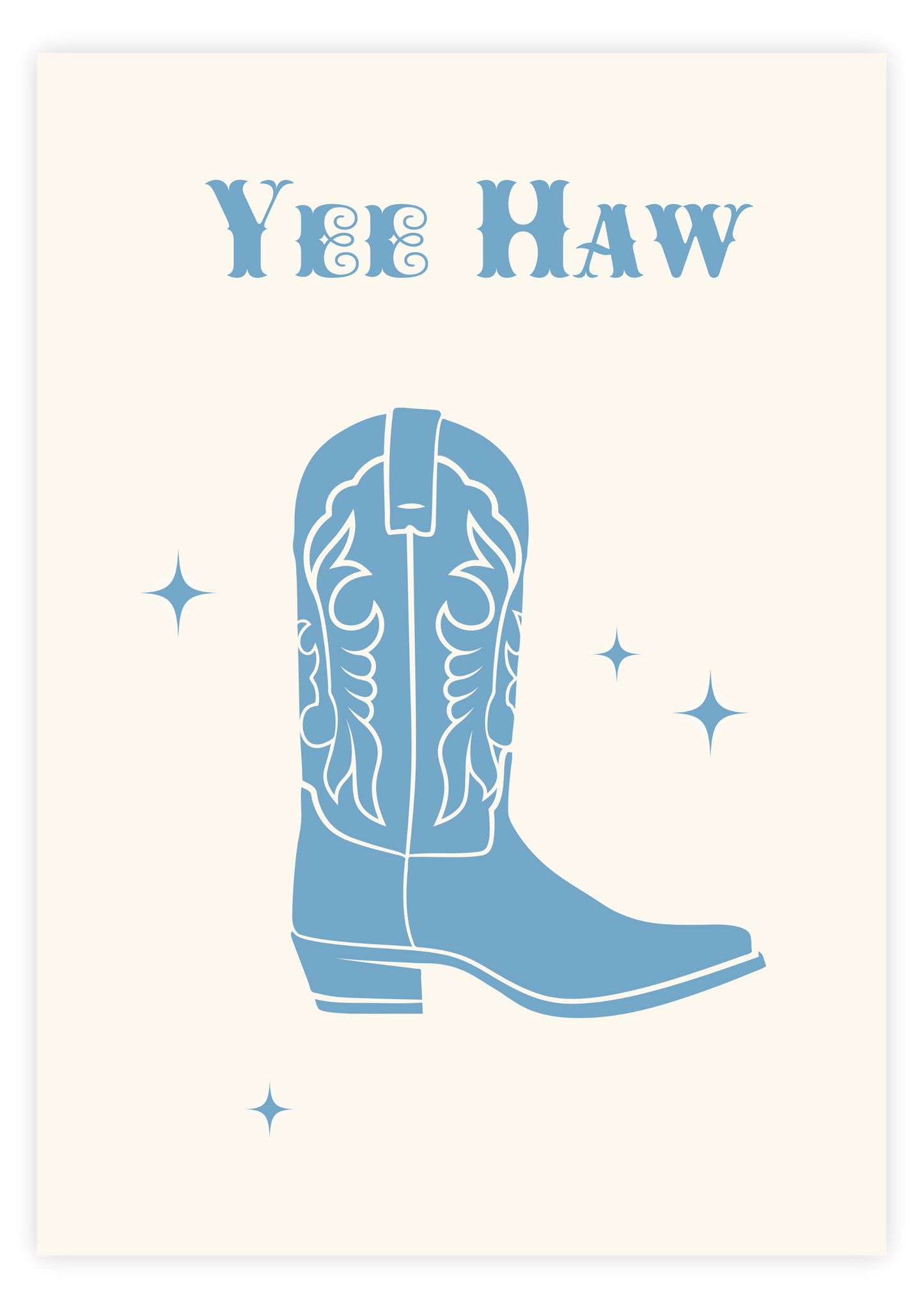 Yee Haw Blue Boot