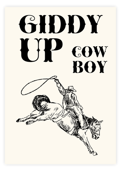 Giddy Up Cowboy - Black