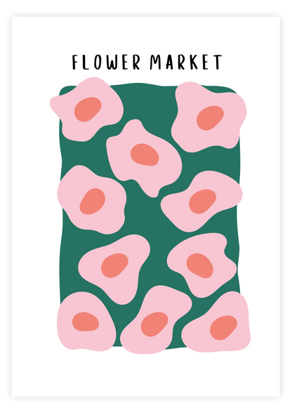 Flower Market - Green & Pink