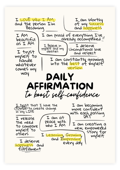 Daily Affirmation - To Boost Self - Confidence