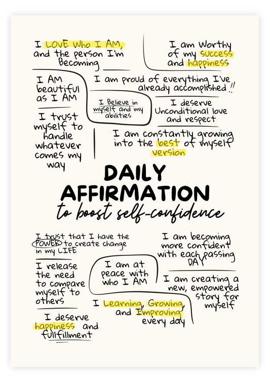 Daily Affirmation - To Boost Self - Confidence