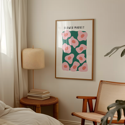 Flower Market - Green & Pink