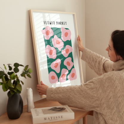 Flower Market - Green & Pink